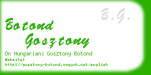 botond gosztony business card